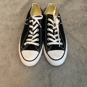 Women’s 8.5  black converse with Mickey ears